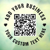 QR-code | Minimalistische eenvoudige zakelijke sca Raamsticker (Vel 3)