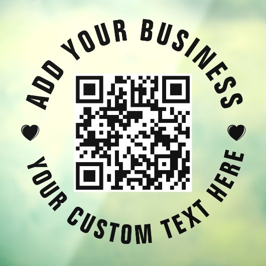 QR-code | Minimalistische eenvoudige zakelijke sca Raamsticker (Vel 3)