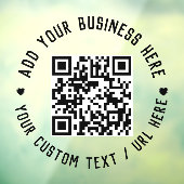 QR-code | Minimalistische eenvoudige zakelijke sca Raamsticker (Vel 3)