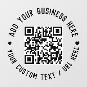 QR-code | Minimalistische eenvoudige zakelijke sca Raamsticker (Vel)