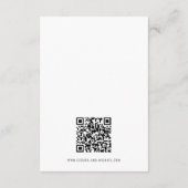 💍QR code Minimalistische Elegante bruiloft Informatiekaartje (Achterkant)