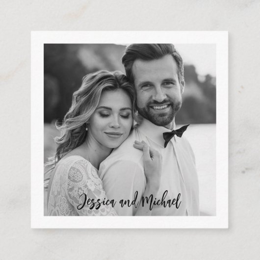 💍QR-code Minimalistische Elegante trouwwebsite Informatiekaartje (Achterkant)