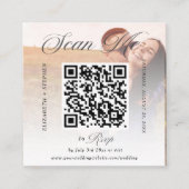 QR-code Minimalistische foto bruiloft RSVP Kaart (Voorkant)