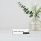 QR-code minimalistische naam van het Afstuderen Af Contactkaartje (Staand voorkant)