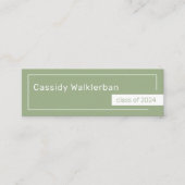 QR-code minimalistische naam van het Afstuderen Af Contactkaartje (Voorkant)
