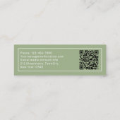 QR-code minimalistische naam van het Afstuderen Af Contactkaartje (Achterkant)