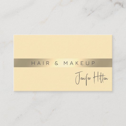 Qr code Minimalistische professionele moderne goud Visitekaartje (Voorkant)