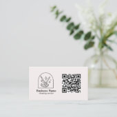 QR-code Minimalistische reinigingsdiensten Aangepa Visitekaartje (Staand voorkant)