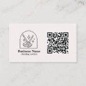 QR-code Minimalistische reinigingsdiensten Aangepa Visitekaartje (Voorkant)
