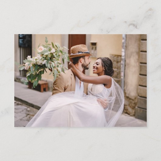 QR Code Minimalistische RSVP Bruiloft Website Informatiekaartje (Achterkant)