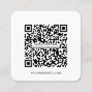 QR-code Minimalistische sociale media eenvoudig ma Vierkante Visitekaartje