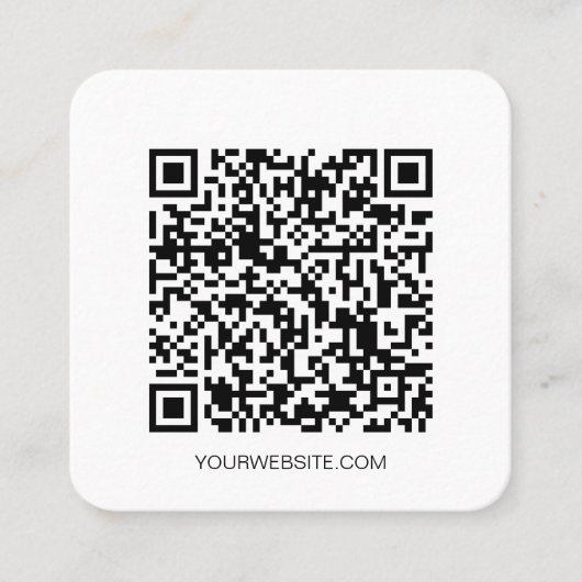 QR-code Minimalistische sociale media eenvoudig ma Vierkante Visitekaartje (Voorkant)