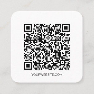 QR-code Minimalistische sociale media eenvoudig Vierkante Visitekaartje
