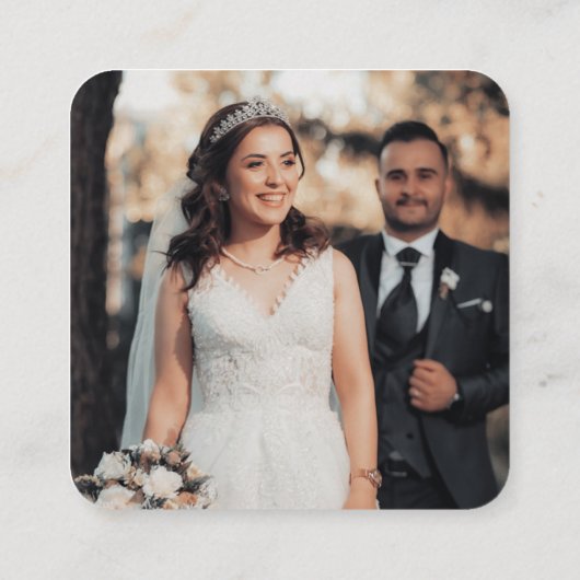 QR-code Minimalistische Trouw-RSVP Informatiekaartje (Achterkant)