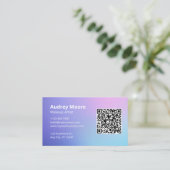 QR Code Minimalistische Visagist Visitekaartje (Staand voorkant)
