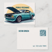 QR-code mobiele monteur Visitekaartje (Voorkant / Achterkant)