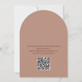QR Code Mocha Wedding Details Kaart (Achterkant)