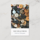 QR code Mode Designer Naaien Buttonnen Visitekaartje (Voorkant)