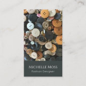 QR code Mode Kleding Designer Naaien Buttonnen Visitekaartje (Voorkant)