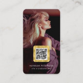 QR-code model artiest danseres foto Visitekaartje (Voorkant)