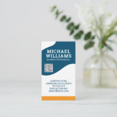 QR-code | Modern Abstract golfontwerp Visitekaartje (Staand voorkant)