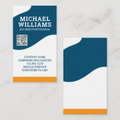 QR-code | Modern Abstract golfontwerp Visitekaartje (Voorkant / Achterkant)