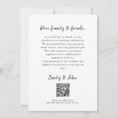 QR-Code, Modern, Ampersand, Script Font, 1 Foto Bedankkaart (Achterkant)