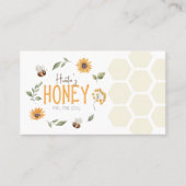 QR-code Modern Apiarist imker Wreath Honeybee Visitekaartje (Voorkant)