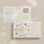 QR-code Modern Apiarist imker Wreath Honeybee Visitekaartje