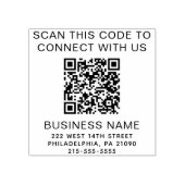 QR Code Modern bedrijf Rubberstempel (Afrduk)