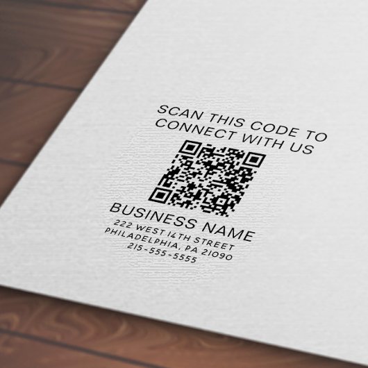 QR Code Modern bedrijf Zelfinktende Stempel
