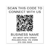 QR Code Modern bedrijf Zelfinktende Stempel (Design)