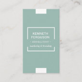 QR Code Modern Bedrijfs Licht Groen Visitekaartje (Voorkant)