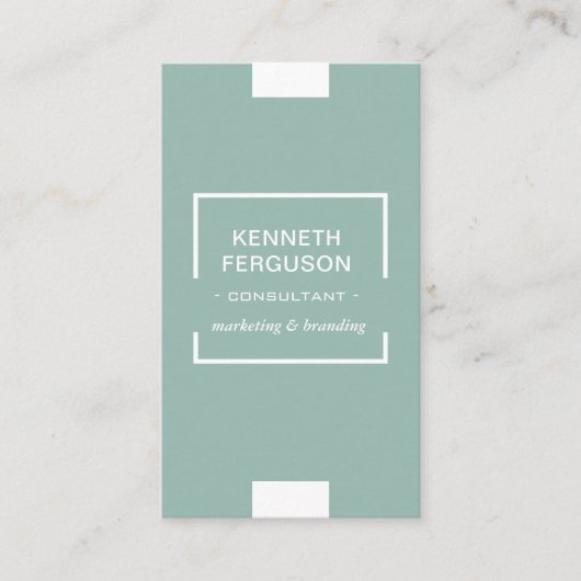 QR Code Modern Bedrijfs Licht Groen Visitekaartje (Voorkant)