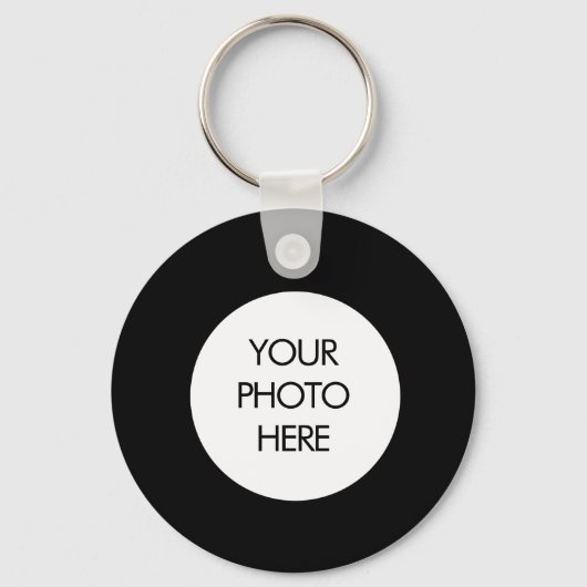 QR Code modern, Black Business logo Round Sleutelhanger (Achterkant)