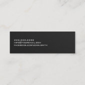 QR-code Modern Black & Gold Consultant Mini Visitekaartje (Achterkant)