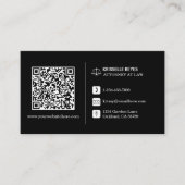 QR-code Modern Black Logo Professional Visitekaartje (Voorkant)
