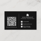 QR-code Modern Black Logo Professional Visitekaartje (Voorkant)