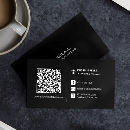 QR-code Modern Black Logo Professional Visitekaartje