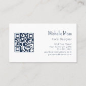 QR-code Modern Botanisch groen Visitekaartje (Achterkant)