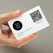 QR CODE modern business logo professioneel wit Visitekaartje