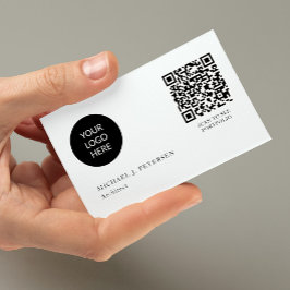 QR CODE modern business logo professioneel wit Visitekaartje