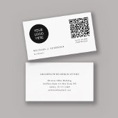 QR CODE modern business logo professioneel wit Visitekaartje