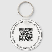 QR-code Modern Business Minimalist Sleutelhanger (Voorkant)
