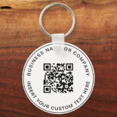 QR-code Modern Business Minimalist Sleutelhanger (Voorkant)