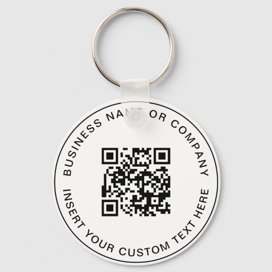 QR-code Modern Business Minimalist Sleutelhanger (Achterkant)
