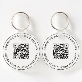 QR-code Modern Business Minimalist Sleutelhanger