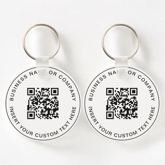 QR-code Modern Business Minimalist Sleutelhanger