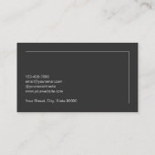 QR Code Modern Charcoal Zwart Zacht Grijs Logo Visitekaartje (Achterkant)