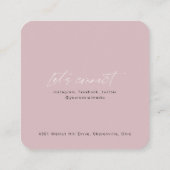 QR-code modern chic hair styling  Vierkante Visitekaartje (Achterkant)